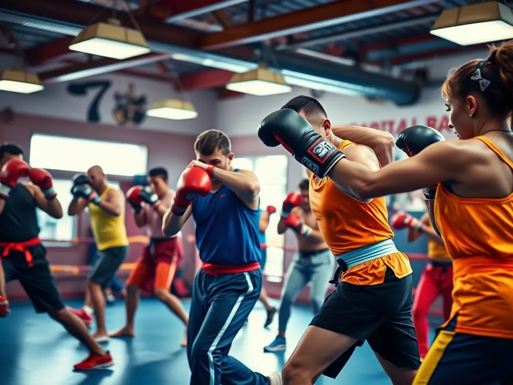 A vibrant photo capturing a special karate event, such as a tournament or demonstration, highlighting community and excitement.